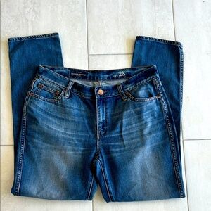 J Crew Slim Broken In Boyfriend Jeans Size 28 Medium-Wash Blue